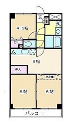 センチュリー朝霞台 3DKの間取図画像