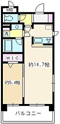 PARKMIRACOSTA 1LDKの間取図画像