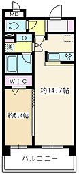 PARKMIRACOSTA 1LDKの間取図画像