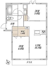 (仮称)新座市東北メゾン 2LDKの間取図画像