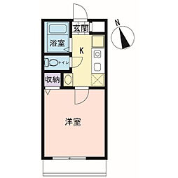 ソフィア岸根公園 1Kの間取図画像