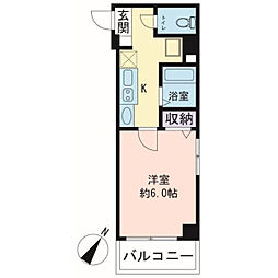 Clefdemarme 1Kの間取図画像