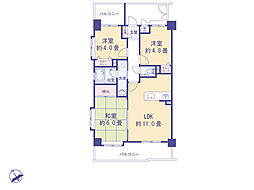 ライオンズマンション京王南大沢 3LDKの間取図画像