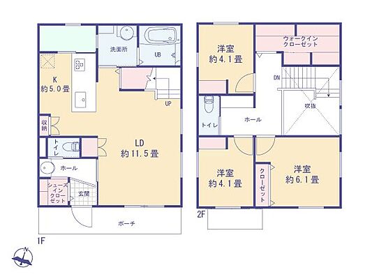 間取り JR青梅線 福生駅 徒歩8分