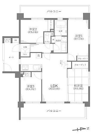 間取り サンクタス・グロウヒルズ 3階/-