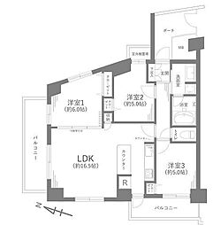 レーベンハイム多摩聖ヶ丘 3LDKの間取図画像