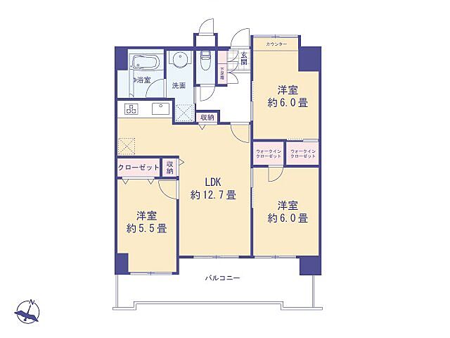 間取り サンライズマンション玉川上水 2階/-