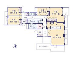 南生田アメニティホームズ2番館 4LDKの間取図画像