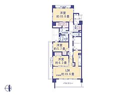 クレッセントグランコート 3LDKの間取図画像