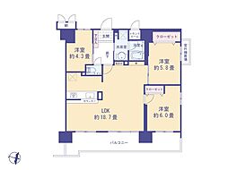 ガーデンホーム八王子 3LDKの間取図画像