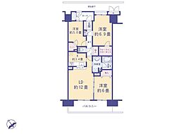 メイフェアパークス溝の口C棟 3LDKの間取図画像