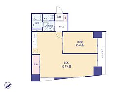 サンパレス立川 1LDKの間取図画像