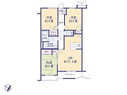 ビーグルマンション東大和 3LDKの間取図画像