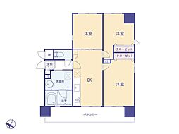 ゼファー西八王子 3DKの間取図画像