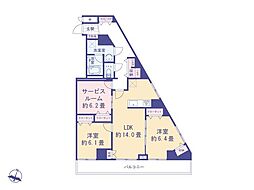 ストーク八王子 2SLDKの間取図画像