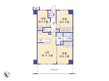 価格3780万円、専有面積60?、バルコニー面積10.8?