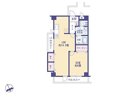 こちらの間取り図で、お部屋の配置や動線をイメージしていただけます。お部屋ごとの広さやレイアウトを参考に、生活のシーンを思い描いてみてください。