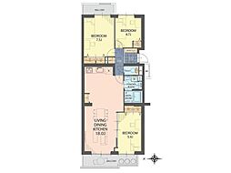 西国分寺史跡通り住宅2号棟 3LDKの間取図画像