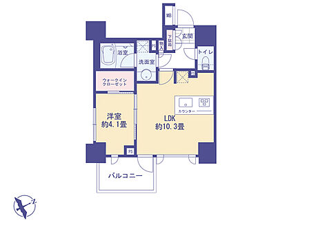 こちらの間取り図で、お部屋の配置や動線をイメージしていただけます。お部屋ごとの広さやレイアウトを参考に、生活のシーンを思い描いてみてください。