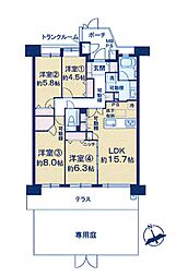コスモ八王子並木町 3LDKの間取図画像