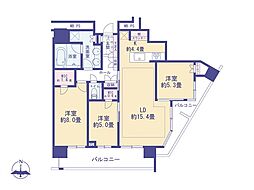 グランドメゾン白金の杜ザ・タワー 3LDKの間取図画像