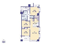 サンデュエル府中 3LDKの間取図画像