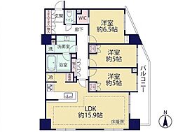 クラッシィハウス国立 3LDKの間取図画像