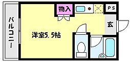ハイツヒロ 1Kの間取図画像