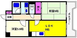 深江67番館 2LDKの間取図画像