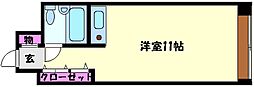 イーストコート2番街 ワンルームの間取図画像