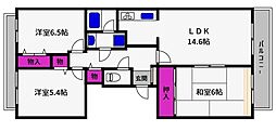 シュネルパークレジデンス 3LDKの間取図画像