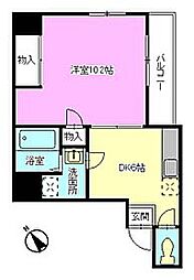 第２２やたがいビル 9階1DKの間取り
