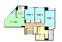藤和平和公園ホームズ 3SLDKの間取図画像