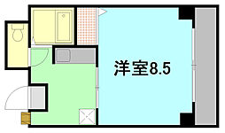 第二新宅ビル 1Kの間取図画像