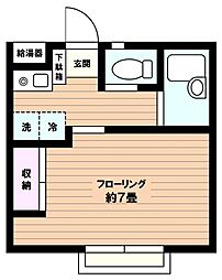 StarHeights 1Kの間取図画像