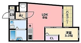 NOY西宮 301 ｜ 兵庫県西宮市久保町（賃貸アパート1LDK・3階・29.03㎡） その2