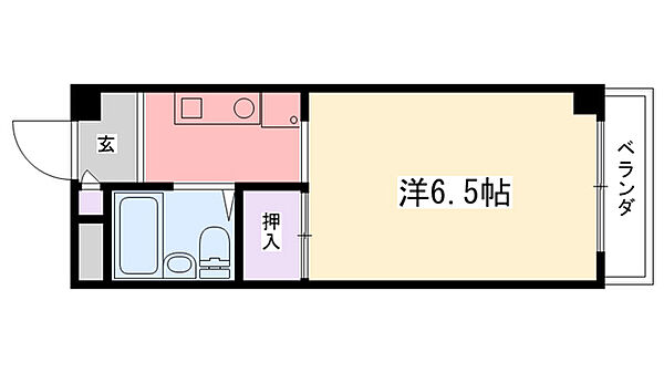兵庫県西宮市甲子園九番町(賃貸マンション1K・1階・18.38㎡)の写真 その2