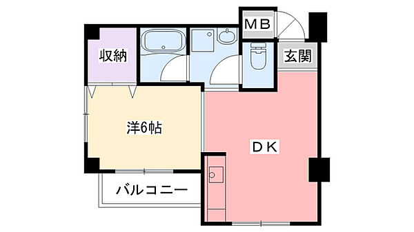 兵庫県西宮市上甲子園3丁目(賃貸マンション1DK・2階・35.00㎡)の写真 その2