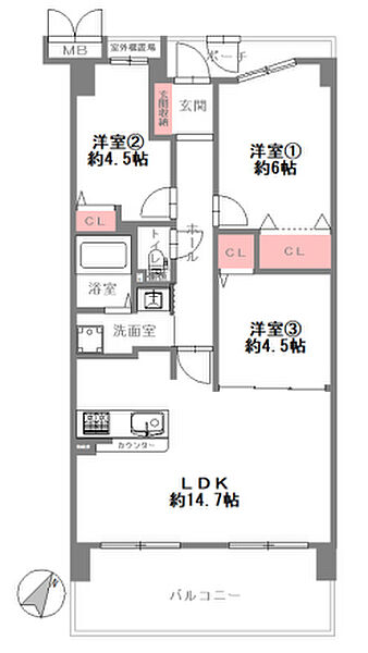 間取りを拡大表示
