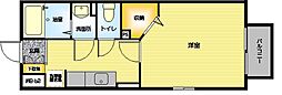 ニュートキワハイツ 1Kの間取図画像