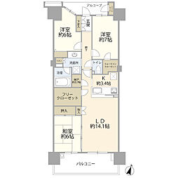 東京フロンティアシティアーバンフォート 3LDKの間取図画像