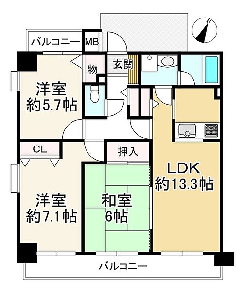 間取りを拡大表示