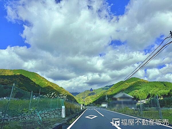 Beautiful mountainous landscape with colorful sky
