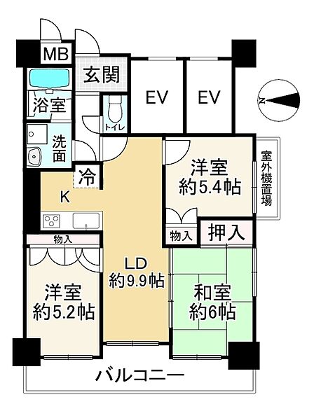 3LDK 間取り