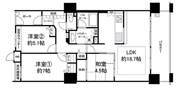間取りを拡大表示