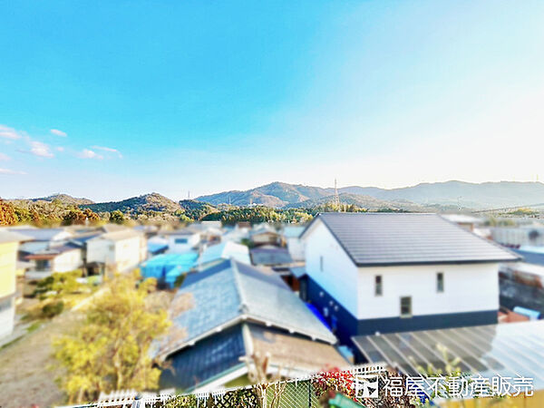 Beautiful mountainous landscape with colorful sky