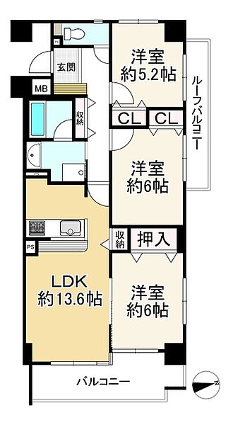 間取りを拡大表示