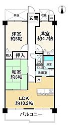 アメリア4番館 3LDKの間取り
