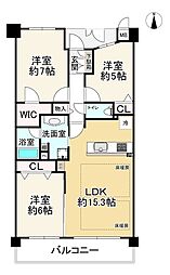 ユニハイム鶴見緑地 3LDKの間取り
