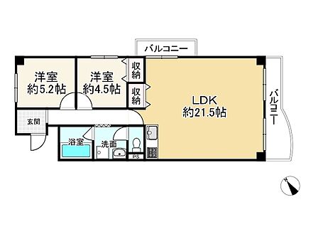 2LDK 間取り